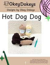 Crochet Hot Dog Dog Pattern Only